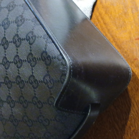 Authentic Gucci Vintage Shoulder Tote Bag Black - Picture 8 of 13